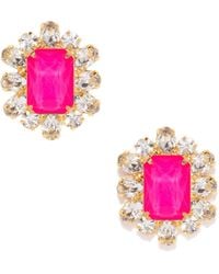 The Pink Reef - Europe Crystal Stud - Lyst