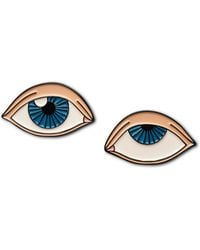 Make Heads Turn - Neutrals Enamel Pin Rolling Eyes - Lyst