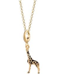 Lily Charmed - Plated Giraffe Charm Necklace - Lyst