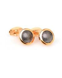 DAVID WEJ - Circle With Gunmetal Cufflink – Gunmetal - Lyst