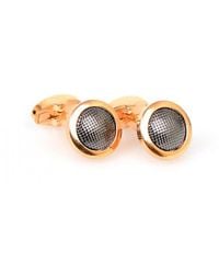 DAVID WEJ - Circle With Gunmetal Cufflink – Gunmetal - Lyst