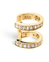 SALLY SKOUFIS - Edge Duo Ear Cuff With Made Cz Diamond Stimulant - Lyst
