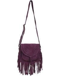 Zasta Studio - Banjara Suede Leather Crossbody Bag Fuschia - Lyst