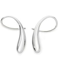 Lucy Quartermaine - Solid Sterling Drop Cross Earrings - Lyst