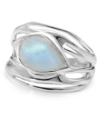 Isla Silver - Sterling Moonstone Statement Ring - Lyst