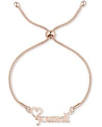 Rejected Hearts Club - Adjustable Chain Love Yourself Bracelet - Lyst