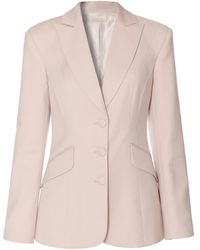 AGGI by HALEWSKI - Neutrals Leona Pearl Ivory Single Breasted Blazer - Lyst