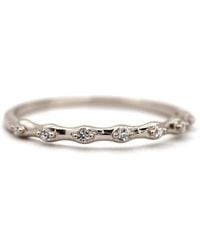 VicStoneNYC Fine Jewelry - Unique Eternity Diamond Settings Hammered Textured Ring - Lyst