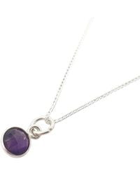 Harfi - Mini Amethyst Charm February Birthstone Necklace - Lyst