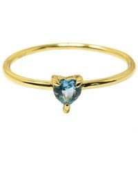 NASI SILVER - Yours Heart Ring- Topaz - Lyst