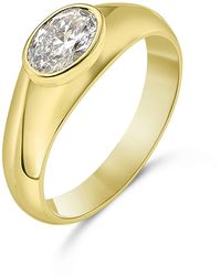 Artisan - Lab Grown Oval Diamond Signet Ring - Lyst