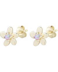 KAMARIA - Mini Flower Opal Stud Earrings - Lyst