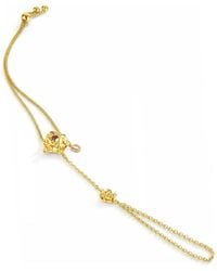 Unaloe - Plated Rose Hand Chain With Ruby – Contemporary Luxury Hand-Kissed Jewelry For - Lyst