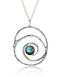 Isla Silver - Handmade Sterling Labradorite Spiral Pendant - Lyst