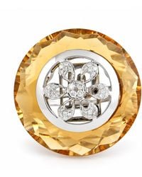 Artisan - 18K Quartz & Diamond Statement Ring - Lyst