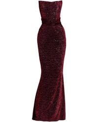 Angelika Jozefczyk - Moon Shimmering Evening Gown Burgundy - Lyst