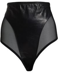 Something Wicked - Lexi Leather High Waist Brief - Lyst