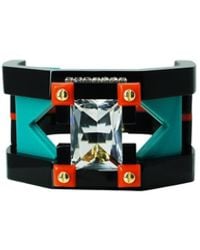 Gissa Bicalho - Handmade Acrylic Bracelet Deco Rectangular Shaped Stone - Lyst