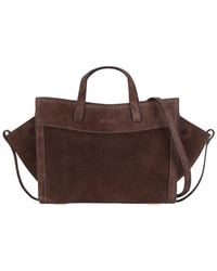 Saonara Brand - Mini Shopping Chocolat Suede - Lyst