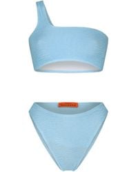Maison Tangerine - Mykonos Crinkle Swimsuit Aqua Bikini - Lyst