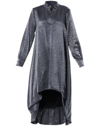 Metamorph - Shiny Metallic High-Low Dress - Lyst