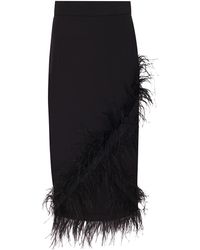 Madebyza - Feather Trimmed Skirt - Lyst