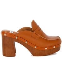 Rag & Co - Lyrac Recycled Leather Platform Clogs - Lyst