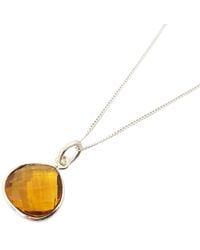 Sophelia - Sterling Citrine November Birthstone Necklace - Lyst