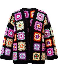 Ana Chic - Granny Square Handmade Crochet Cardigan - Lyst