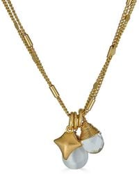 Loni Paul Jewelry - Delicate Clear Quartz & Cats Eye Necklace - Lyst