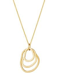 Posh Totty Designs - Yellow Gold Plated Fine Organic Family Necklace - Lyst