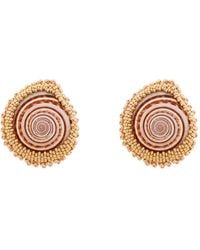 Oana Savu - Beaded Sea Shells Earrings Sterling Studs Beads - Lyst
