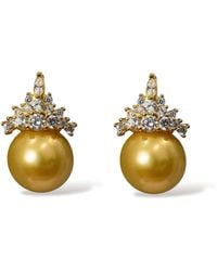 Ninemoo - Solara Golden Pearl Earrings - Lyst
