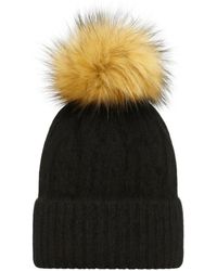 Hortons England - Fluffy Mohair Pom Pom Hat - Lyst