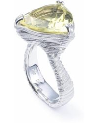 German Kabirski - Anhur Ring With Trillion Cut Lemon Quartz - Lyst
