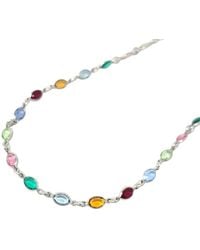 Harfi - Colourful Multi Gemstone Sterling Chain Necklace - Lyst