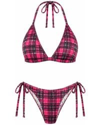 Maui X Lolita - Kelly Reversible Plaid Triangle Bikini - Lyst