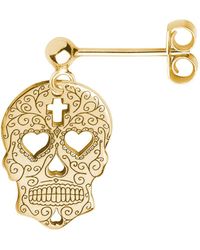 CarterGore - Sugar Skull With Heart Eyes Single Short Drop Earring - Lyst