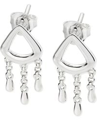 Lucy Quartermaine - Solid Sterling Waterfall Short Drop Earrings - Lyst