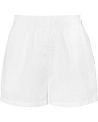 Nudea - Seersucker Button Boxer - Lyst