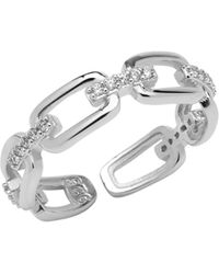 Spero London - Sterling Pave Chain Ring - Lyst