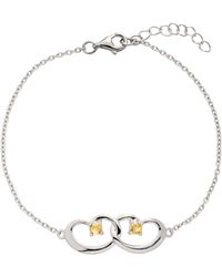 Belinda Jewelz - Citrine Interlocked Hearts Bracelet - Lyst