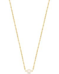 Esterah - Petit Floating Pearl Necklace - Lyst