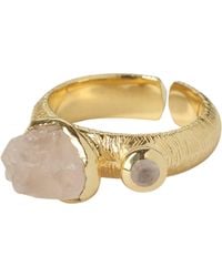 YAA YAA LONDON - Quiet Luxury Rose Quartz Adjustable Sister Ring - Lyst