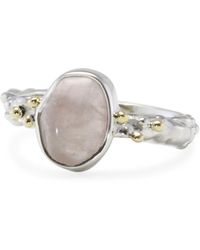 Isla Silver - Belstone Sterling Rose Quartz Ring - Lyst