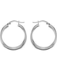 Posh Totty Designs - Sterling Silver Large Interlinking Hoop Creole Earrings - Lyst