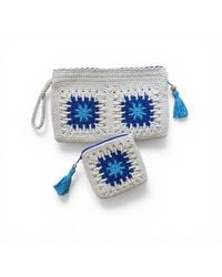 Springmoonatelier - Handmade Crochet Bag Set – Lined Cotton Clutch And Mini Pouch - Lyst
