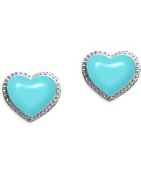 Grosse - Platinum & Light Enamel Heart Earrings, Series Pop Heart - Lyst