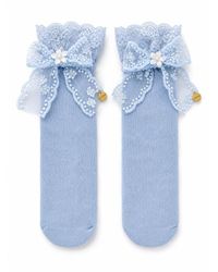 ADIBA - Belle Rosette Lace Bow Socks - Lyst