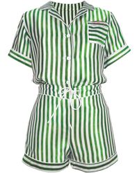 NOT JUST PAJAMA - Silk Striped Short Pajama Set - Lyst